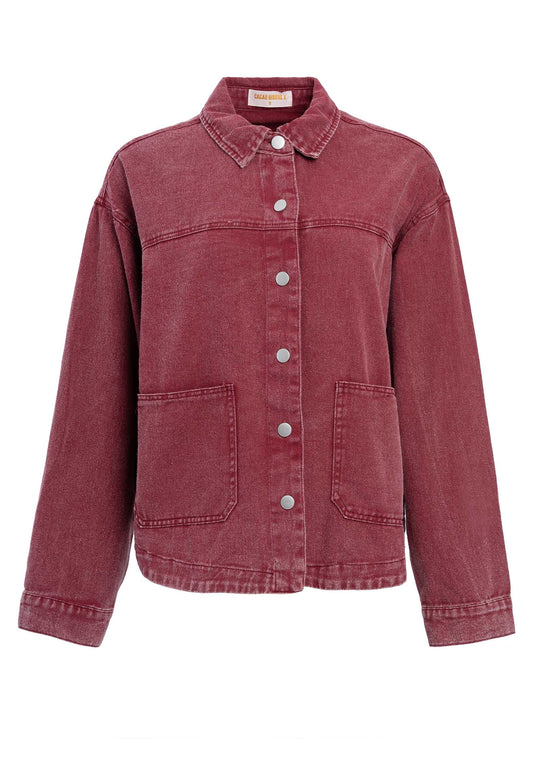 Denim Jacket Ap2678 Bordeaux