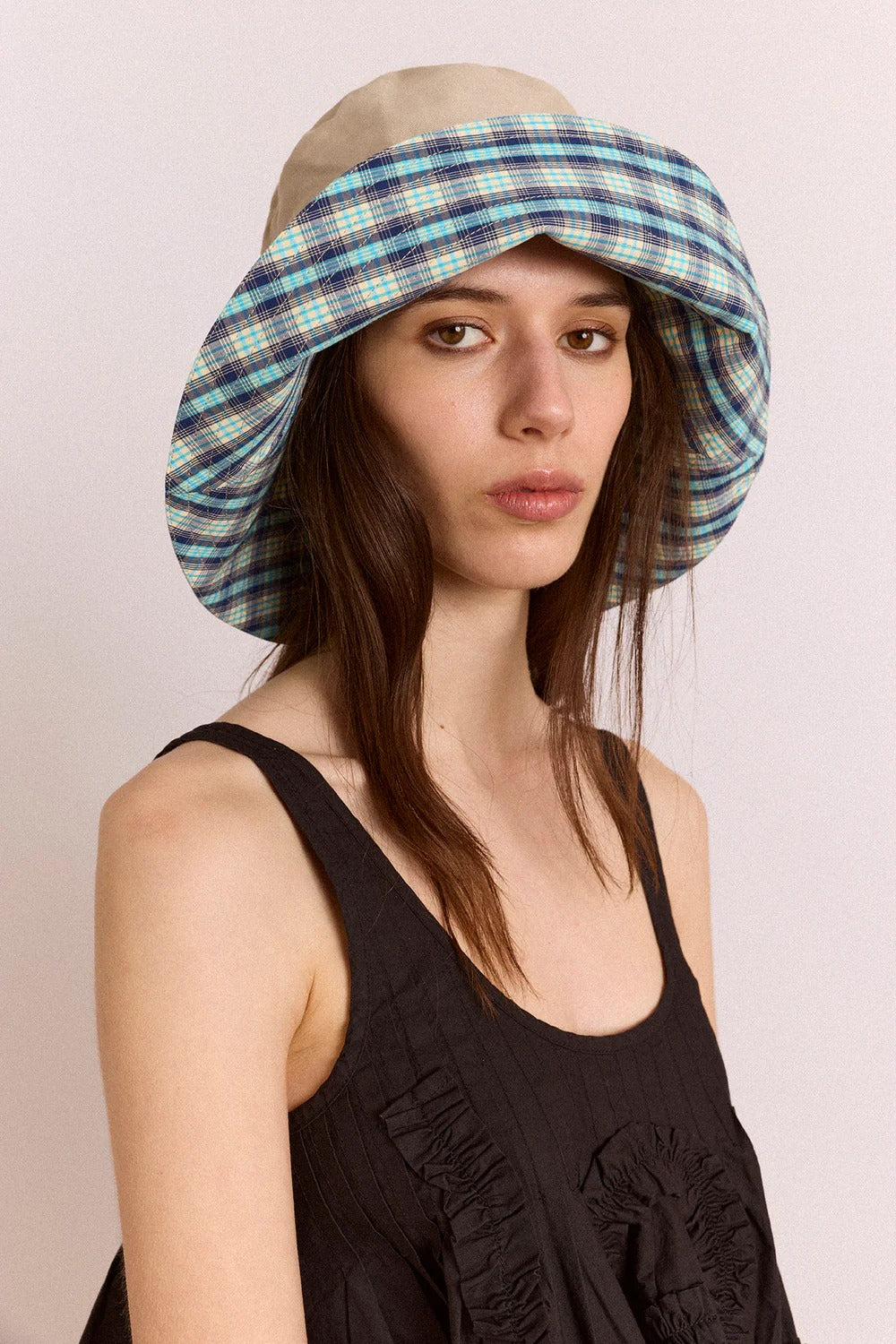 Damson Madder | Check & Stone Sun Hat - Structured Brim