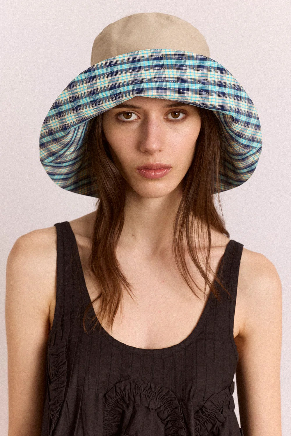 Damson Madder | Check & Stone Sun Hat - Structured Brim