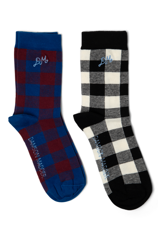 Socks 2 Pack Socks Gingham
