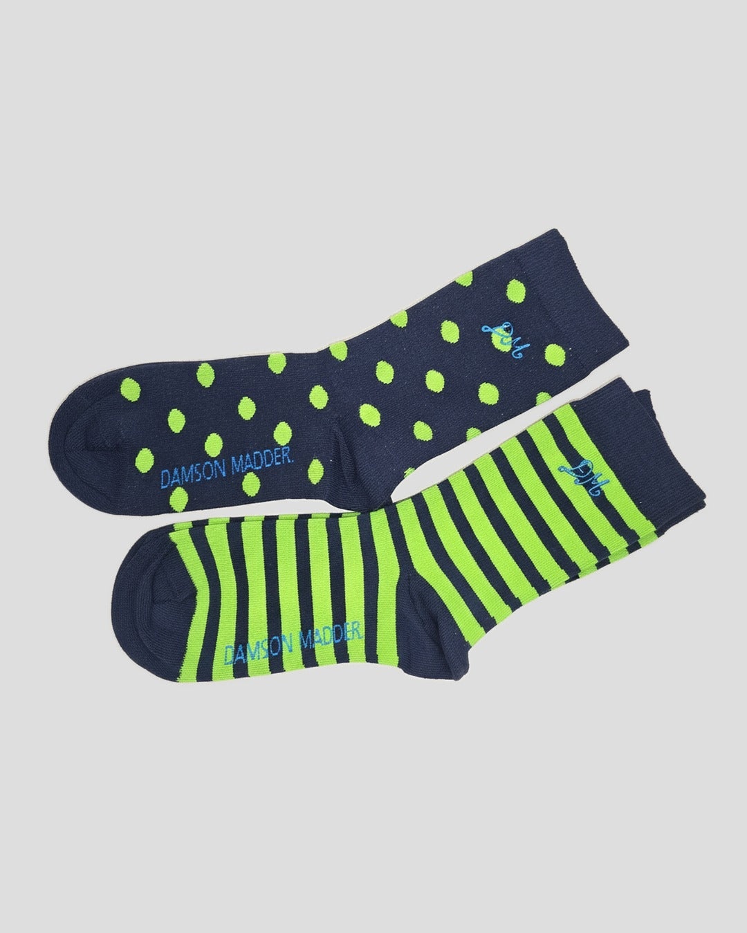 DAMSON MADDER-666 2 PACK SOCKS-NAVY GREEN_01.jpg