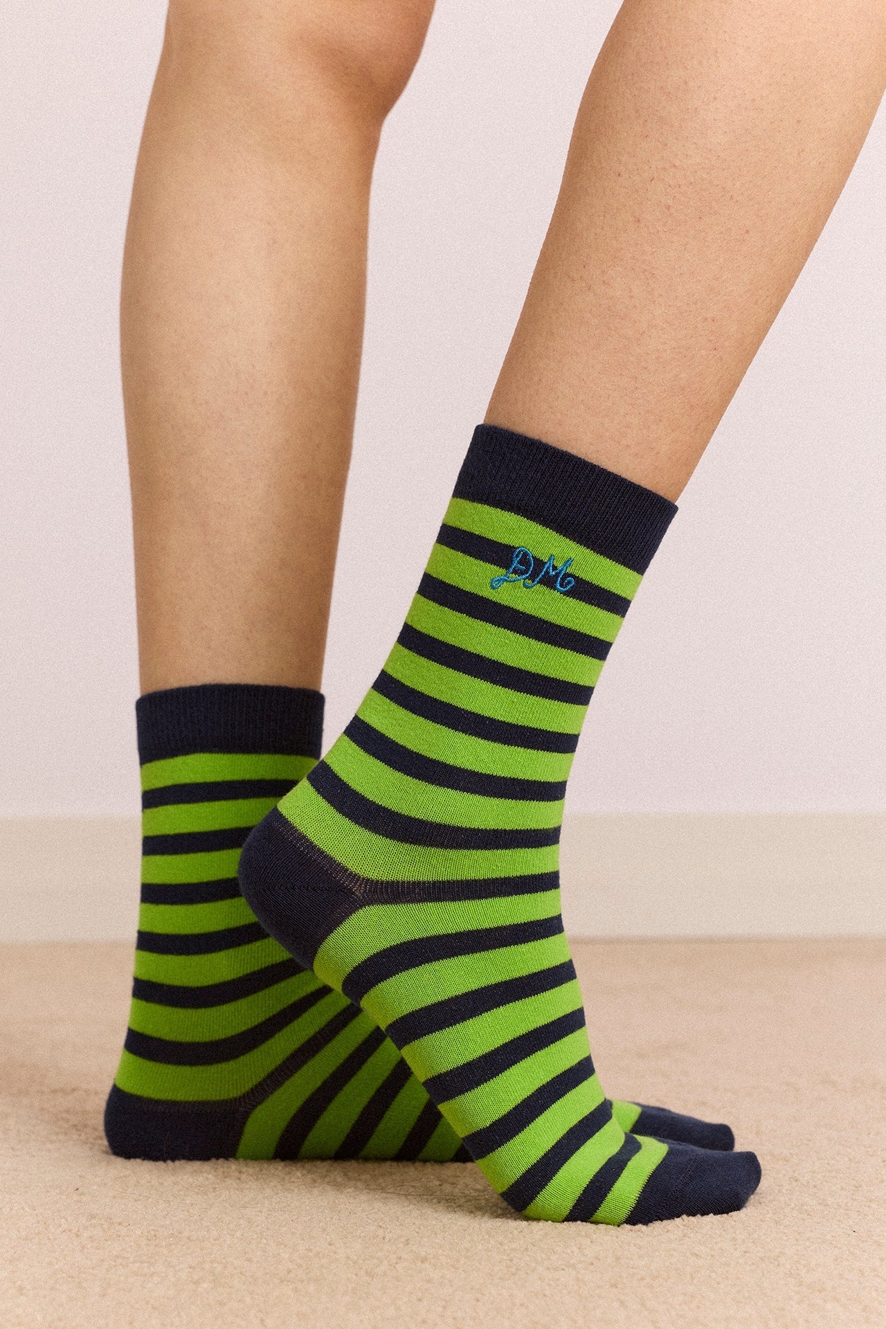 DAMSON MADDER-666 2 PACK SOCKS-NAVY GREEN_01.jpg