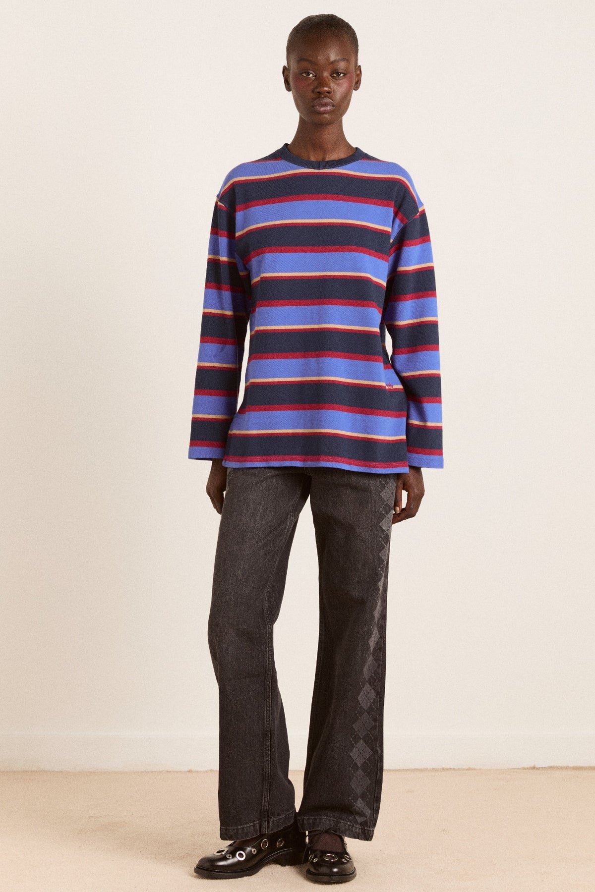 DAMSON MADDER-666 ALI LS TEE-NAVY TAN BURG STRIPE_02.jpg
