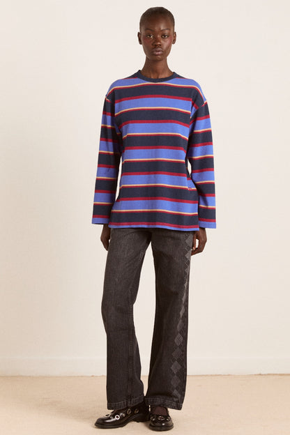 DAMSON MADDER-666 ALI LS TEE-NAVY TAN BURG STRIPE_02.jpg