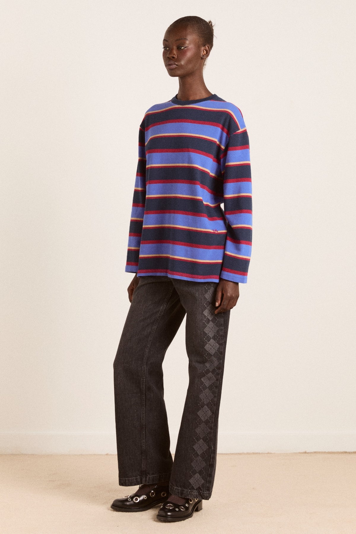 DAMSON MADDER-666 ALI LS TEE-NAVY TAN BURG STRIPE_04.jpg