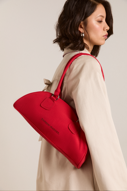 Damson Madder | Berta Bowler Bag - Crescent Red Shoulder Bag