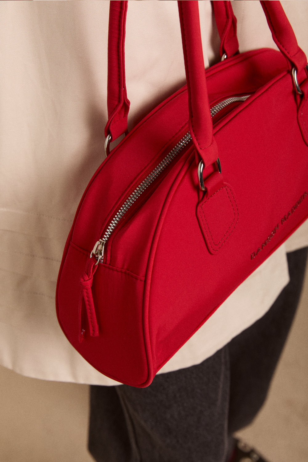 Damson Madder | Berta Bowler Bag - Crescent Red Shoulder Bag