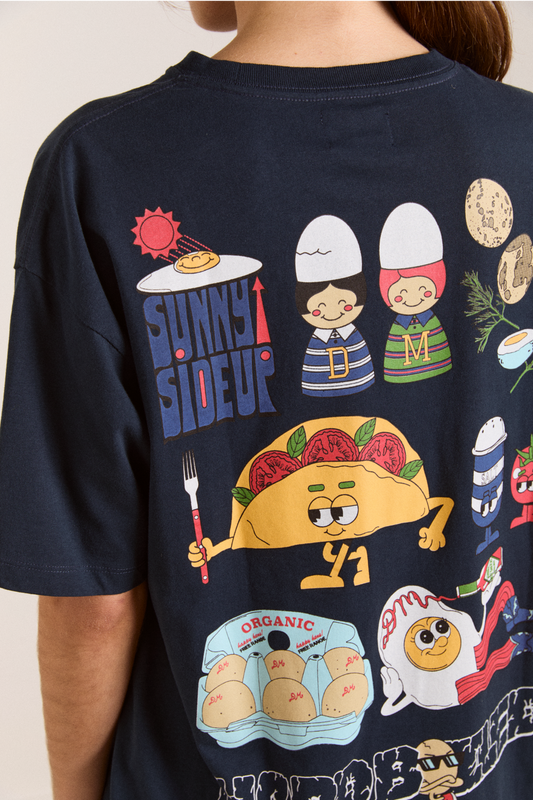Tshirt Breakfast Tee Navy