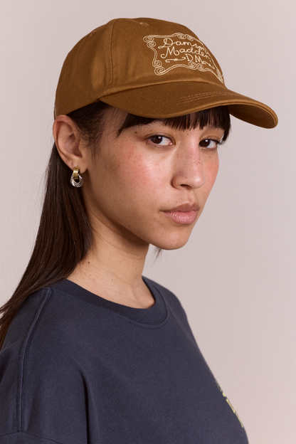DAMSON MADDER | Hat Cap Toffee - Six-Panel with Swirl Embroidery