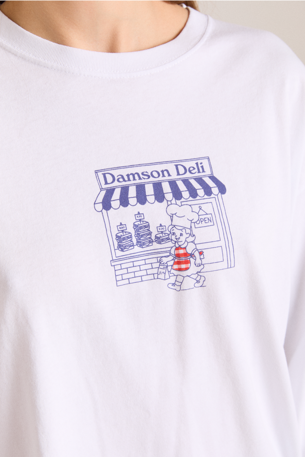 Tshirt Damson Deli Tee Off-White