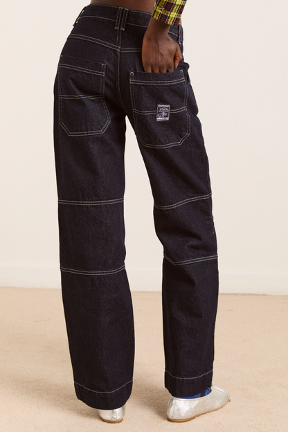 DAMSON MADDER | Fliss Jean in Mist Lavender - Relaxed Straight Leg