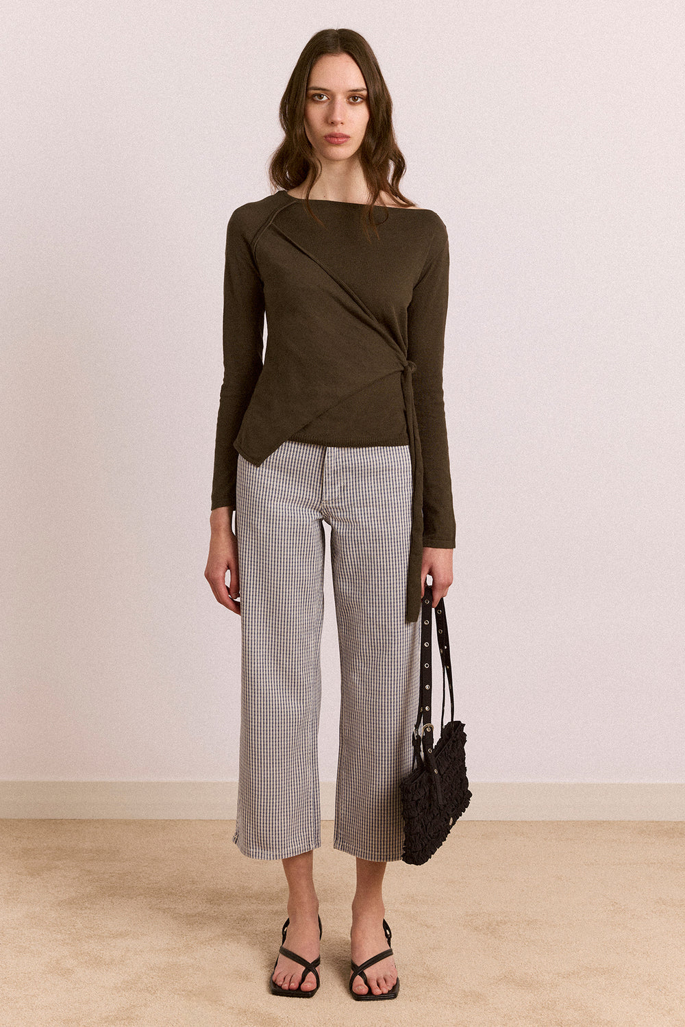 DAMSON MADDER-666 HANNIE SHEER TIE JUMPER-KHAKI_04.jpg