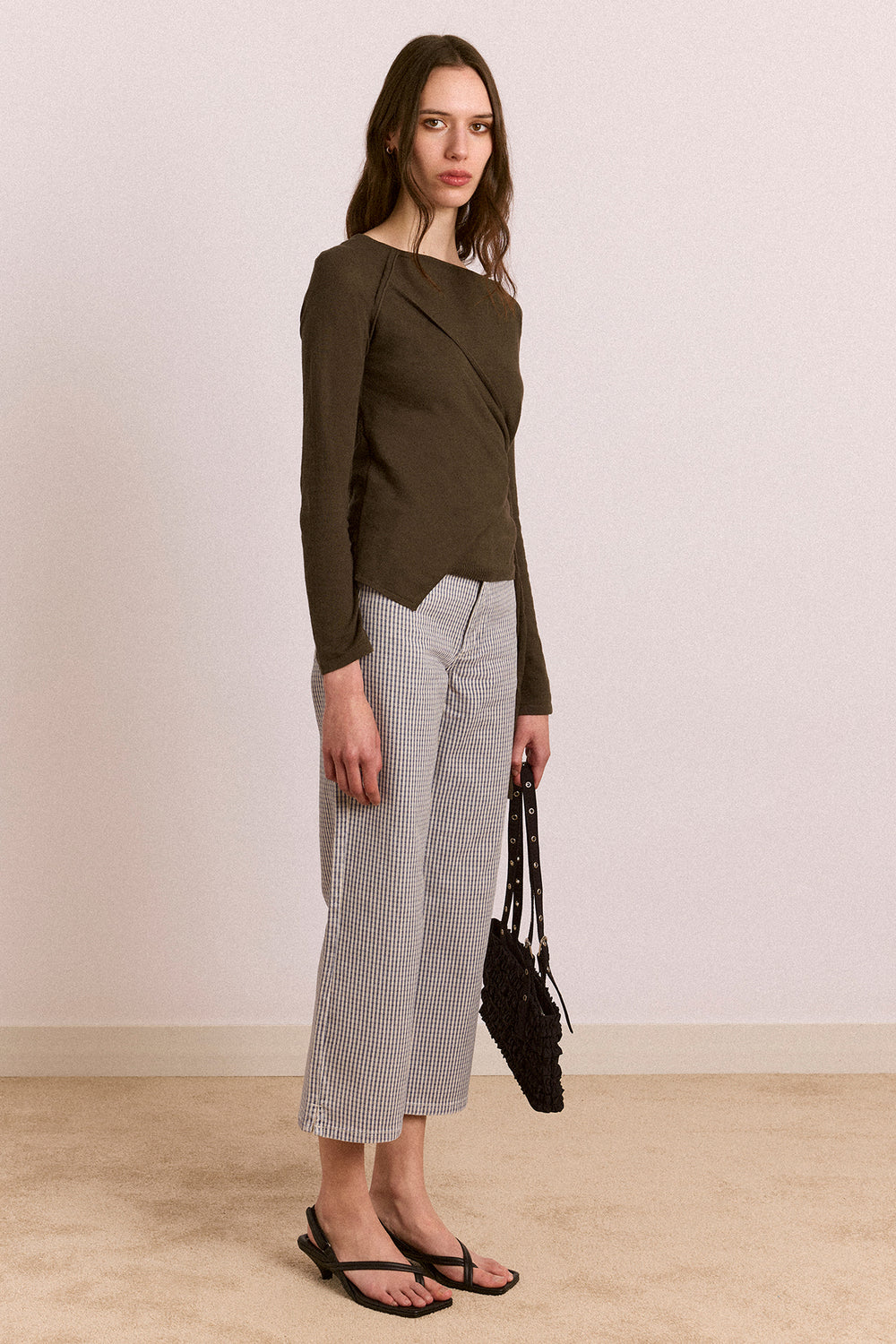 DAMSON MADDER-666 HANNIE SHEER TIE JUMPER-KHAKI_06.jpg