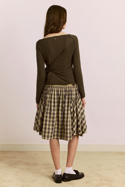 DAMSON MADDER-666 HANNIE SHEER TIE JUMPER-KHAKI_07.jpg