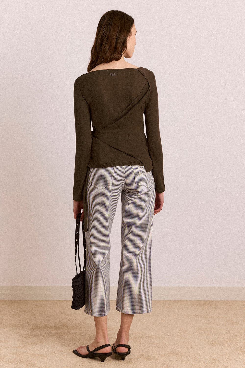 DAMSON MADDER-666 HANNIE SHEER TIE JUMPER-KHAKI_08.jpg