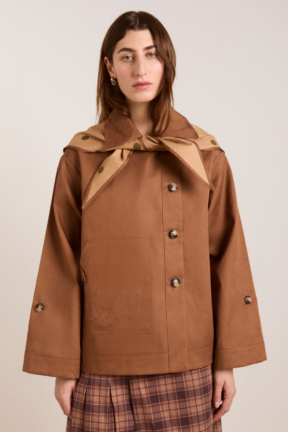 DAMSON MADDER-666 JERRY RE CROP TRENCH-GINGER CHECK_02.jpg