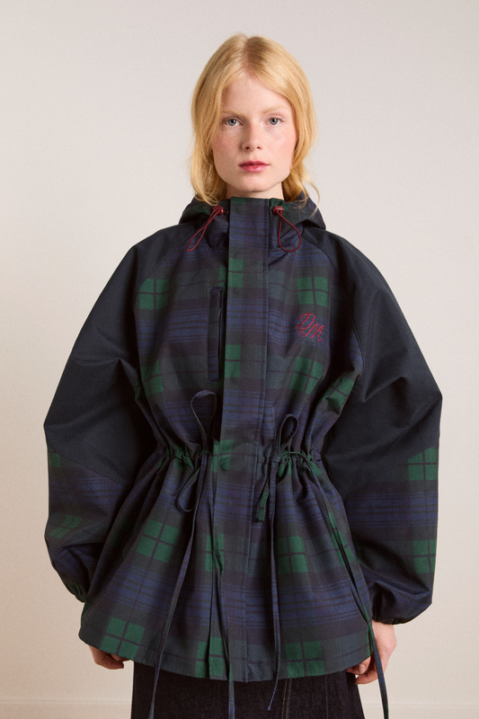 Aw25-dm-2135 Liu Raincoat Navy