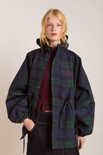 Aw25-dm-2135 Liu Raincoat Navy