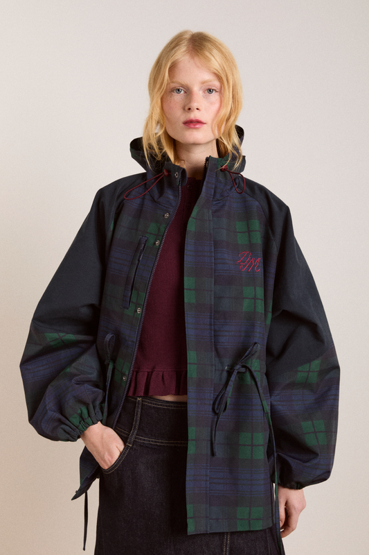 Aw25-dm-2135 Liu Raincoat Navy