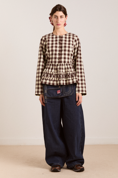 DAMSON MADDER | Madison Blouse in Butter Gingham - Relaxed Cotton