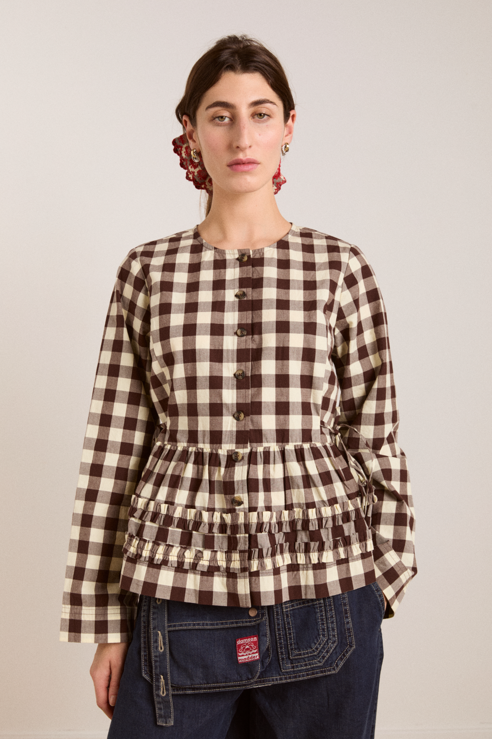 DAMSON MADDER | Madison Blouse in Butter Gingham - Relaxed Cotton