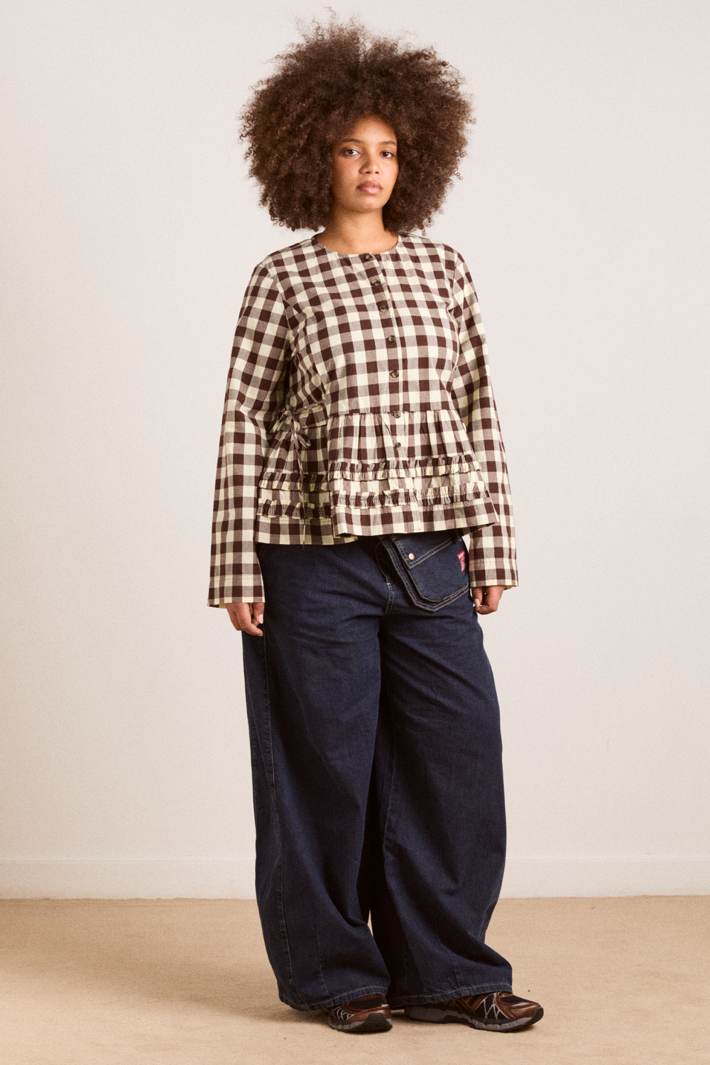 DAMSON MADDER | Madison Blouse in Butter Gingham - Relaxed Cotton