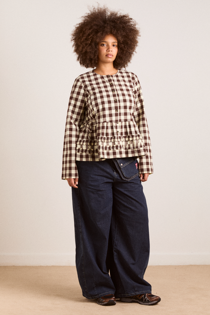 DAMSON MADDER | Madison Blouse in Butter Gingham - Relaxed Cotton