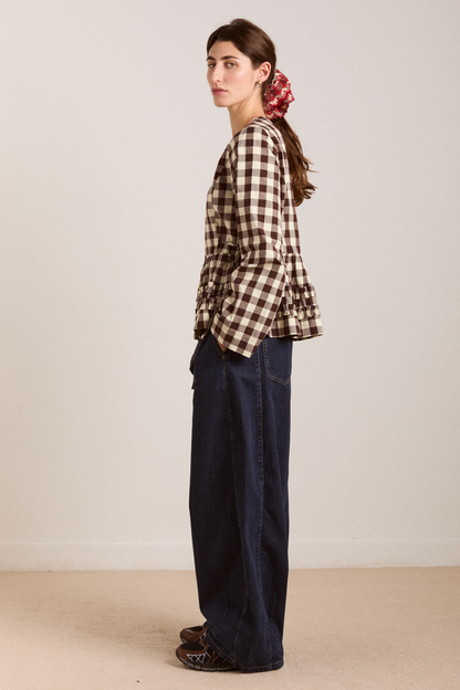 DAMSON MADDER | Madison Blouse in Butter Gingham - Relaxed Cotton
