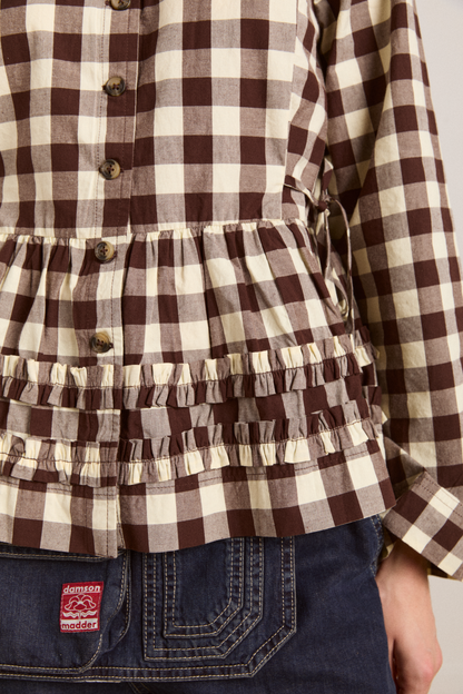 DAMSON MADDER | Madison Blouse in Butter Gingham - Relaxed Cotton