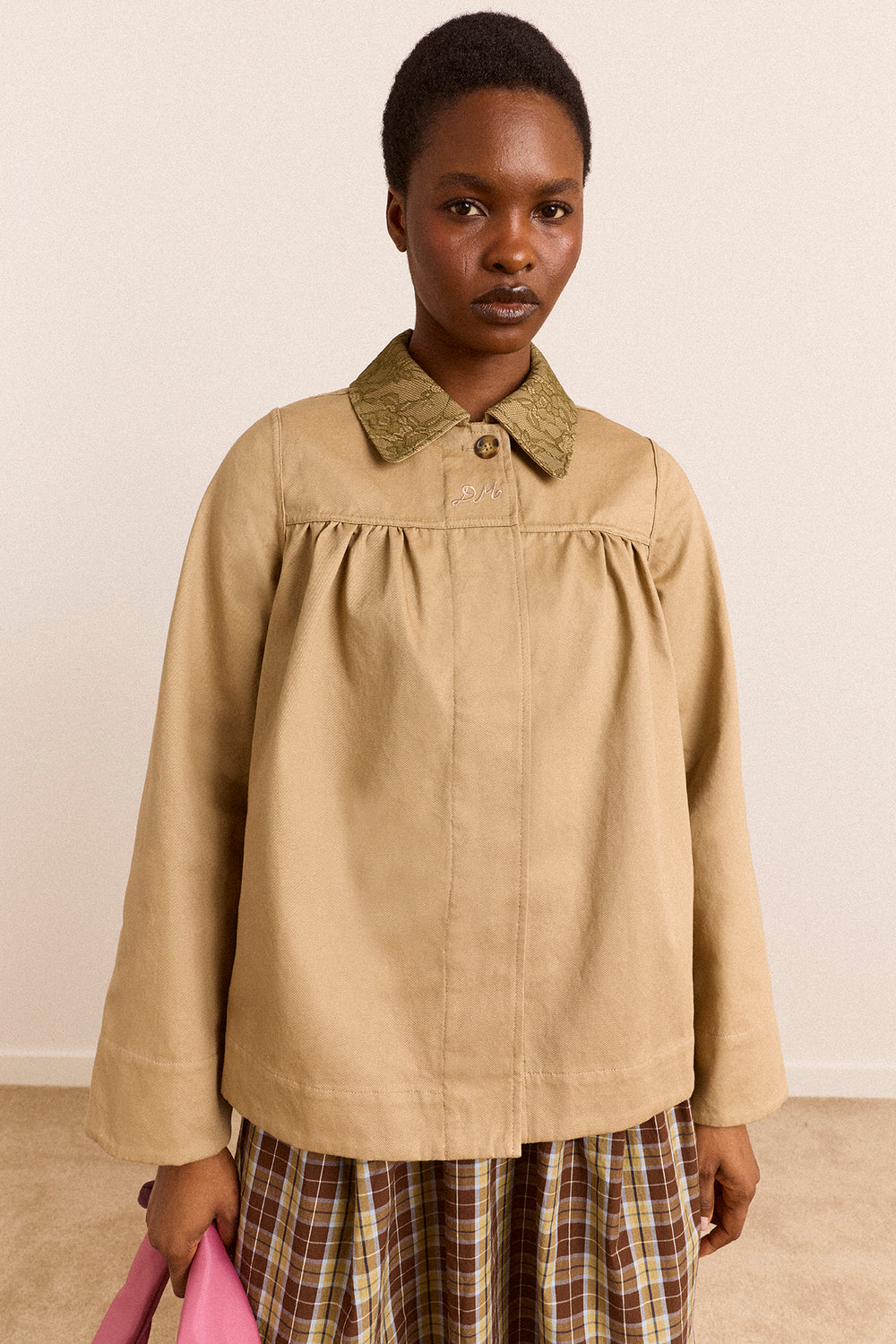 DAMSON MADDER-666 MERCEDES BOW TRENCH-RED ECRU_01.jpg