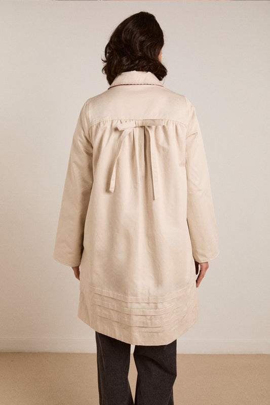 DAMSON MADDER-666 MERCEDES BOW TRENCH-RED ECRU_05