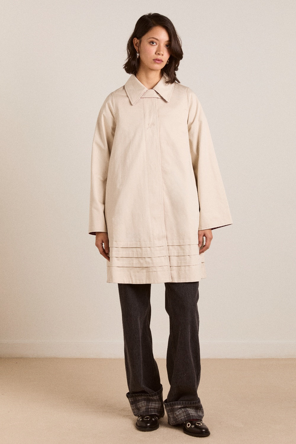DAMSON MADDER-666 MERCEDES BOW TRENCH-RED ECRU_06