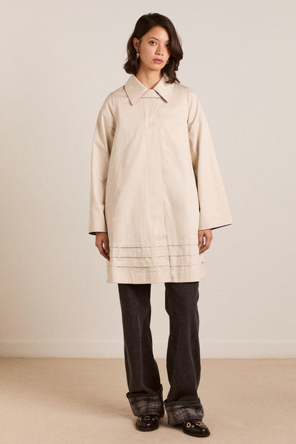 DAMSON MADDER-666 MERCEDES BOW TRENCH-RED ECRU_06