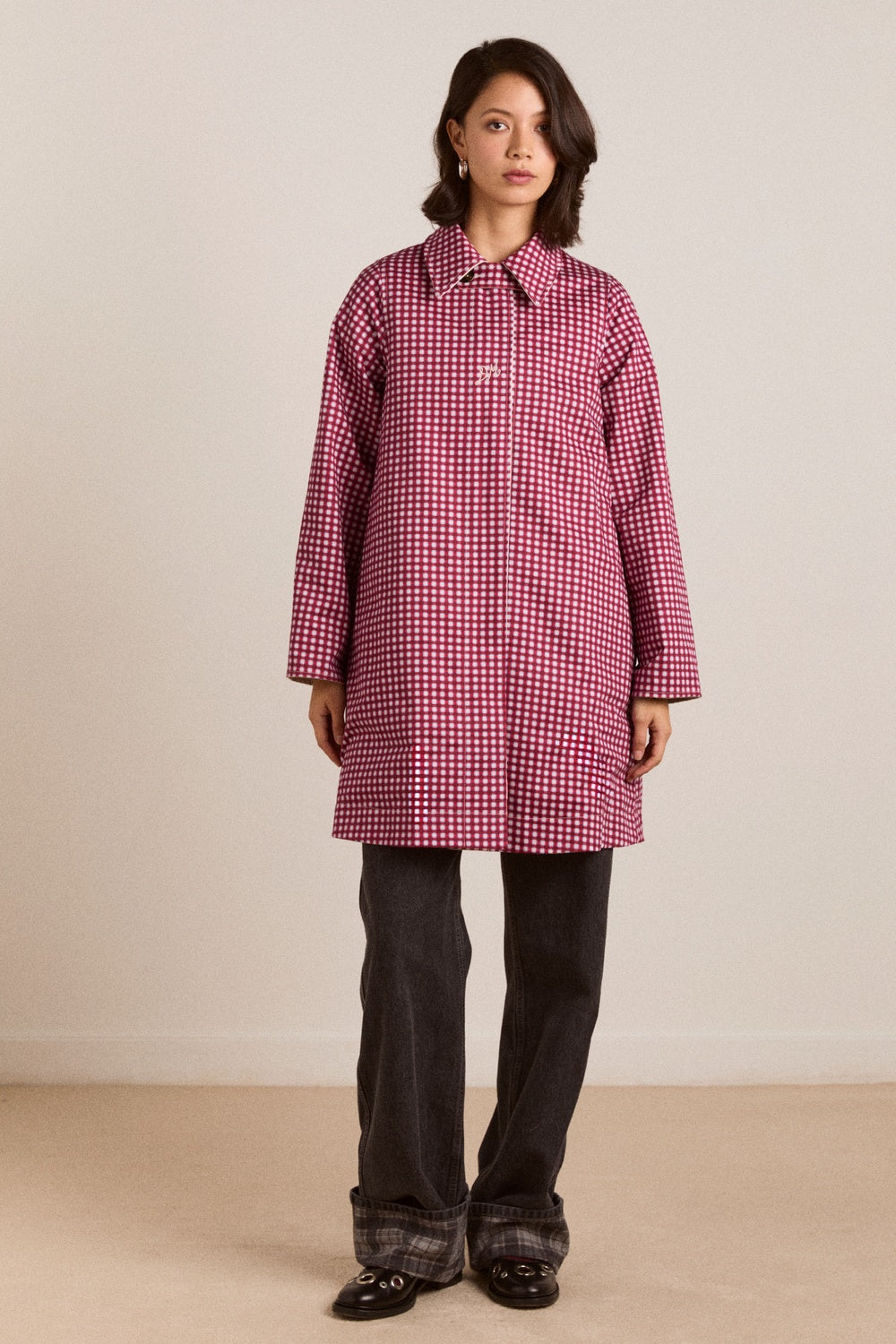 DAMSON MADDER-666 MERCEDES BOW TRENCH-RED ECRU_07
