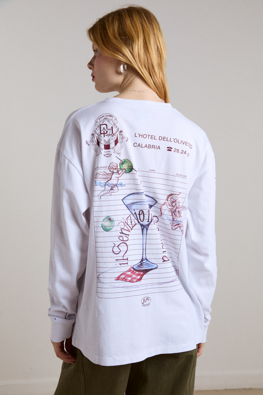 Aw25-dm-2192 Olive Hotel Ls T White