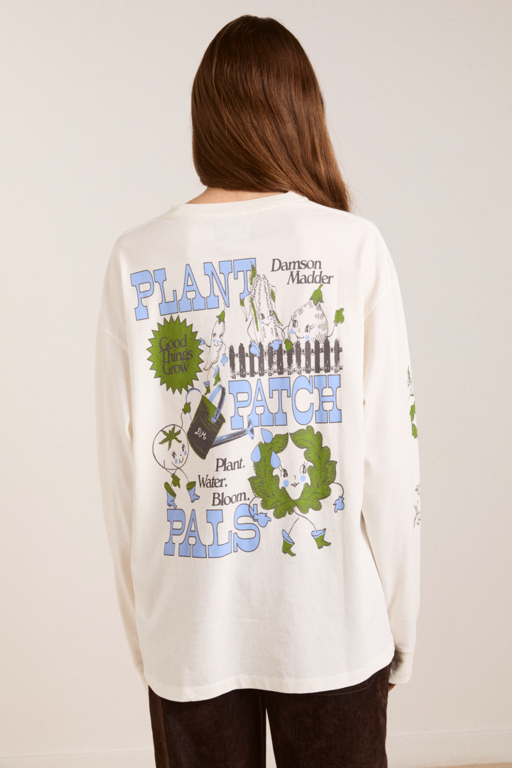 DAMSON MADDER | Plant Patch Pals Oversized T-Shirt - Off-White