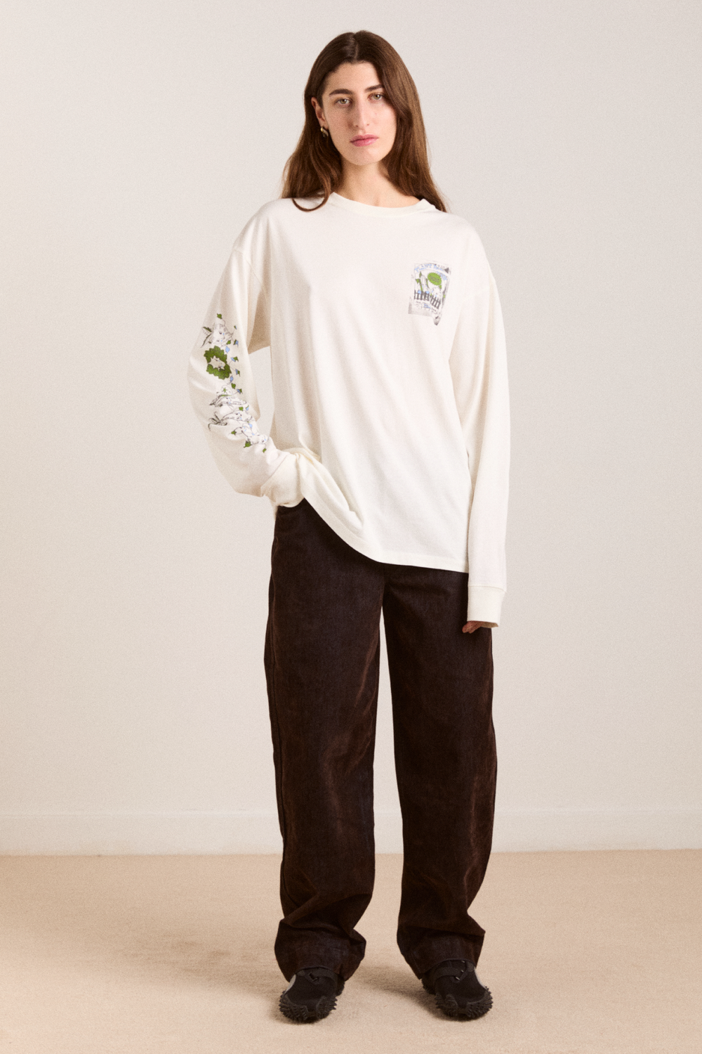 DAMSON MADDER | Plant Patch Pals Oversized T-Shirt - Off-White