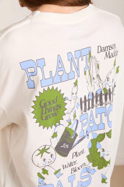 DAMSON MADDER | Plant Patch Pals Oversized T-Shirt - Off-White