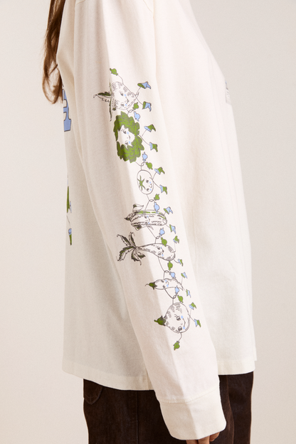 DAMSON MADDER | Plant Patch Pals Oversized T-Shirt - Off-White