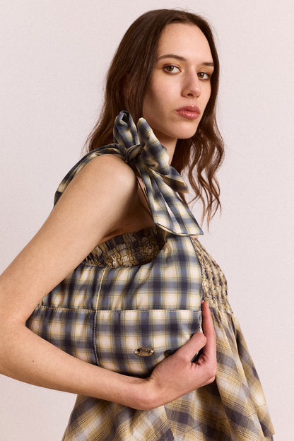 DAMSON MADDER-666 ROO CHECK TIE BAG-CARDAMON CHECK_01.jpg