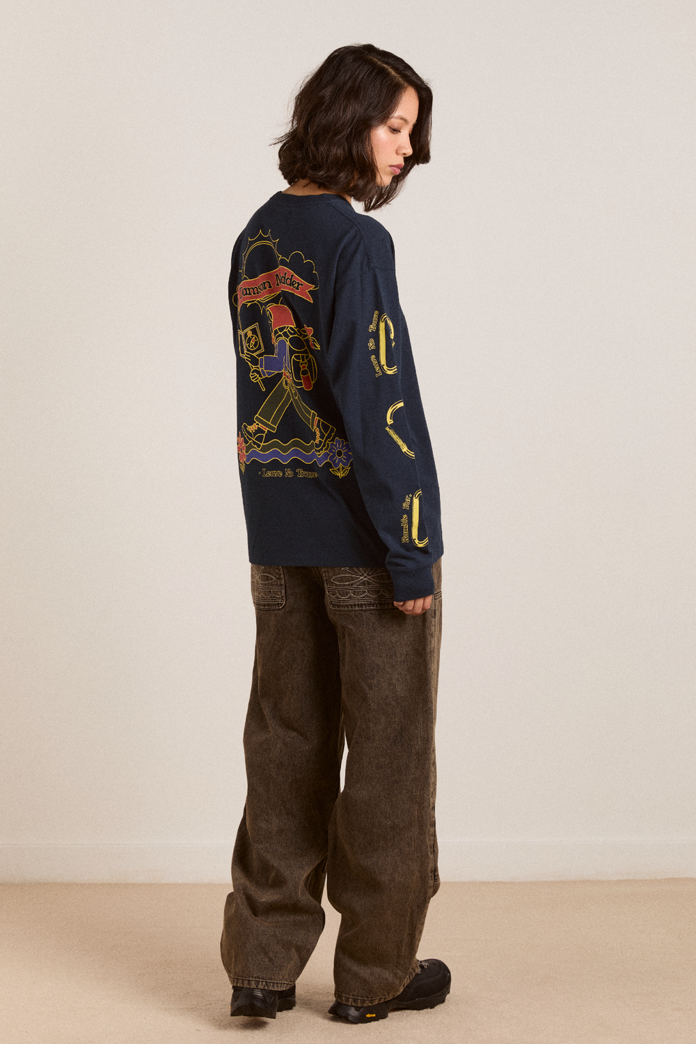 DAMSON MADDER | The Rambler Tee - Oversized Navy Graphic Tee