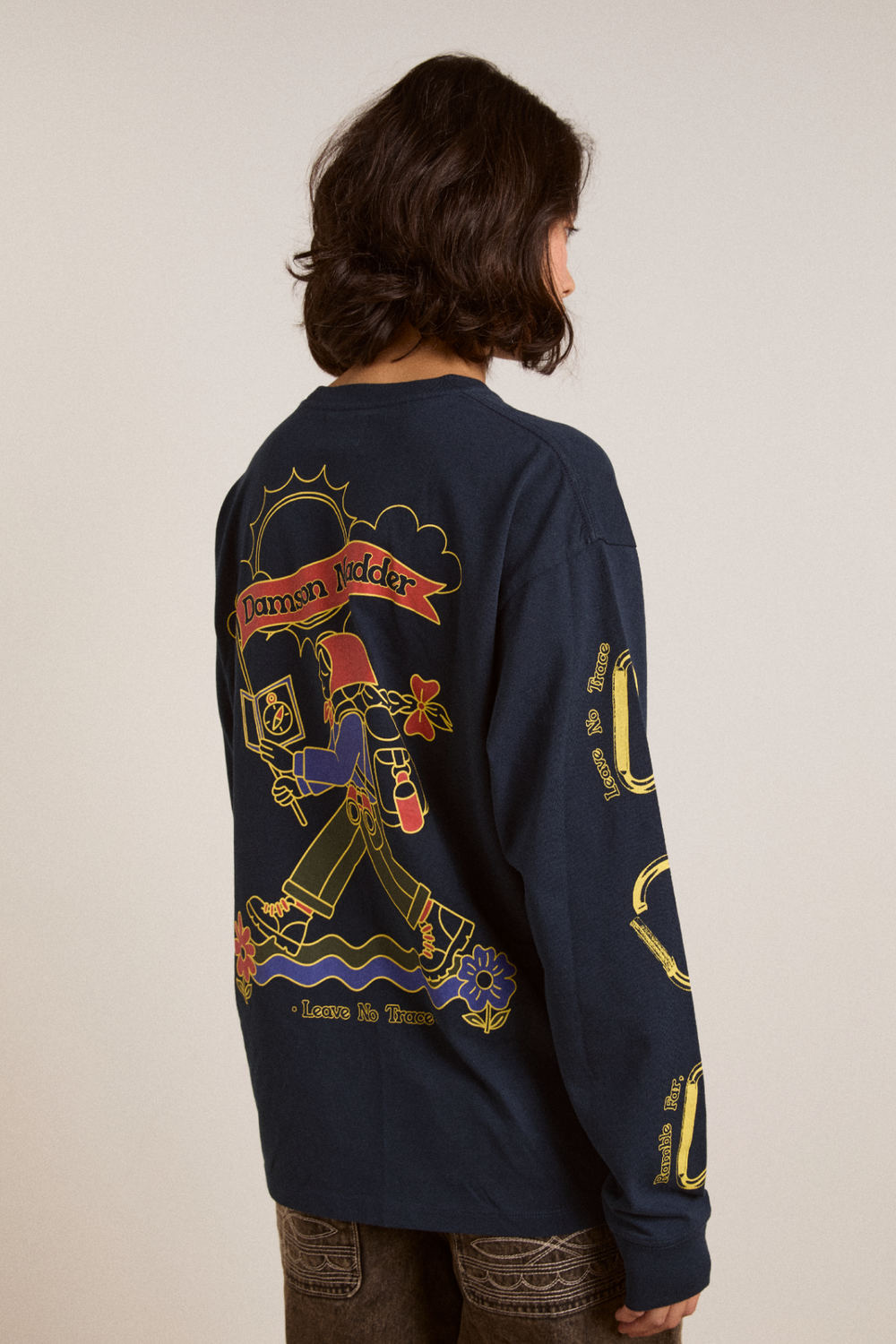 DAMSON MADDER | The Rambler Tee - Oversized Navy Graphic Tee