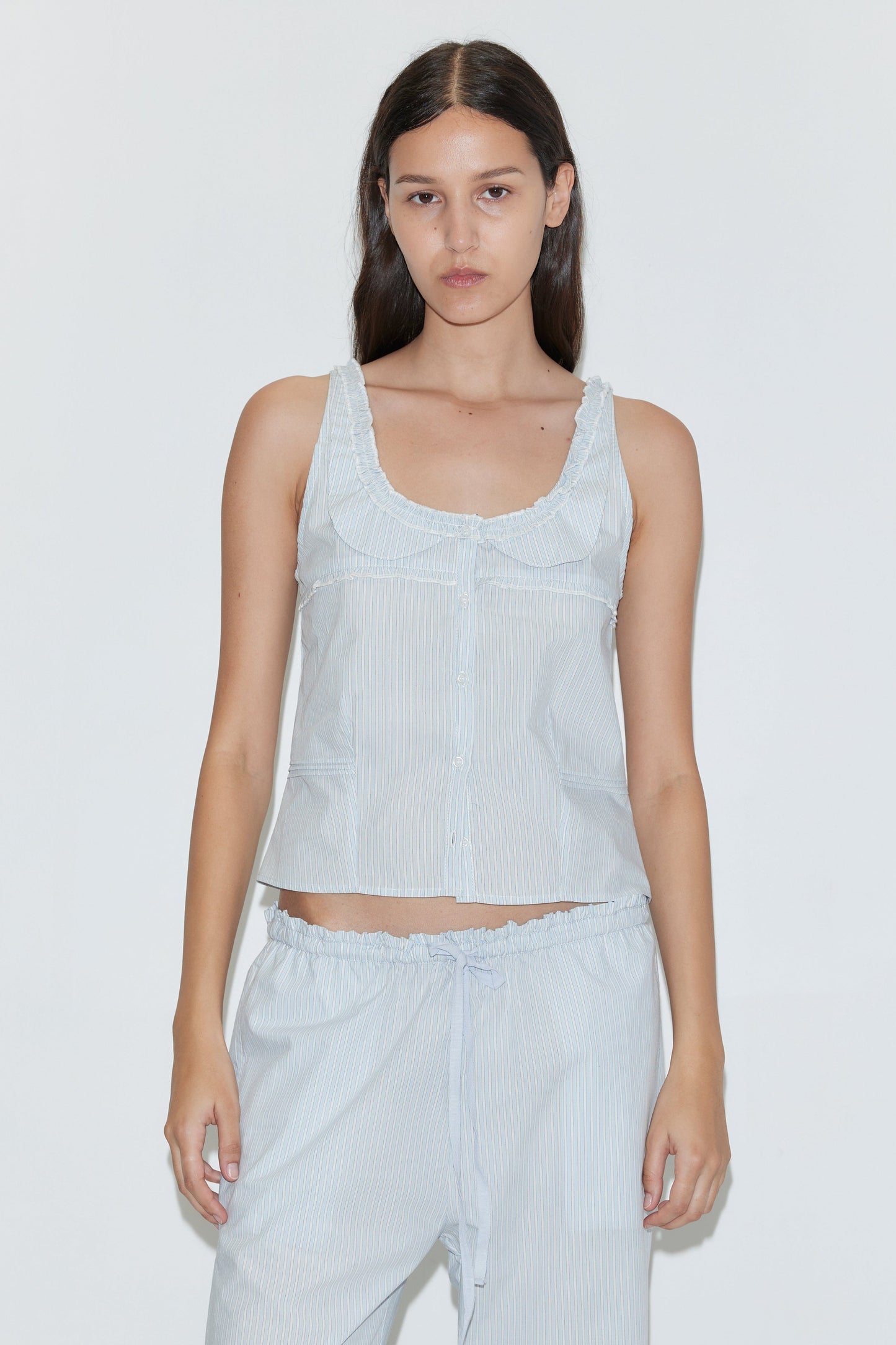 DEIJI STUDIOS-726 FRILLS TOP-MIST STRIPE_01.jpg
