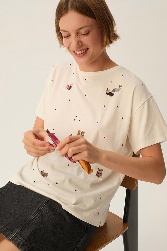 Tshirt Fanelie Tee Ecru