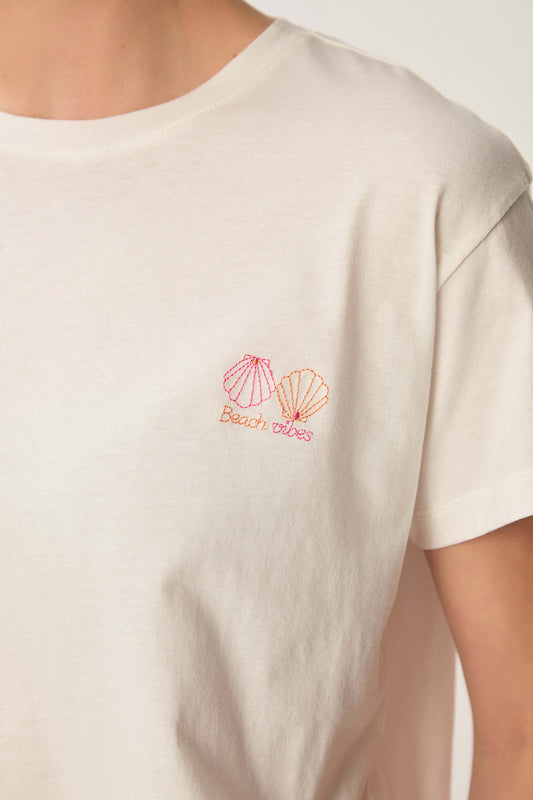 Tshirt Gazo Ecru