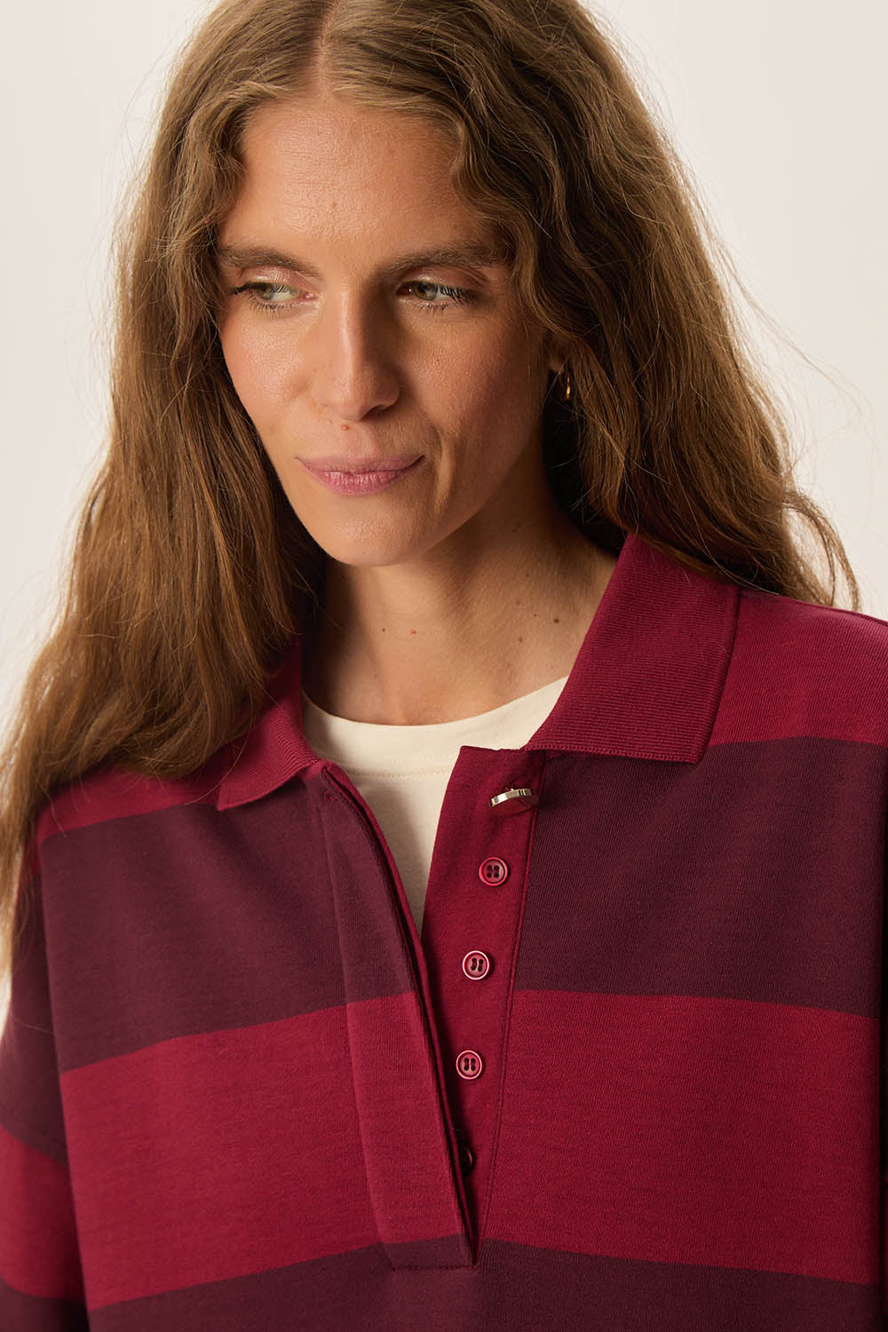 Des Petits Hauts | Juliana Rugby Sweatshirt - Griotte & Ruby