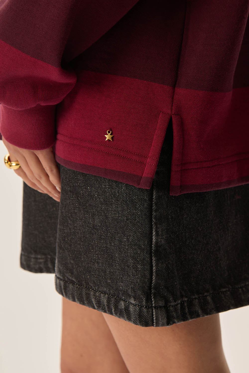 Des Petits Hauts | Juliana Rugby Sweatshirt - Griotte & Ruby