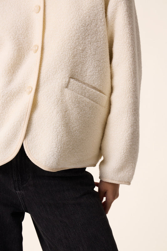 Des Petits Hauts | Zlavina Jacket - Cream Bouclé Knit