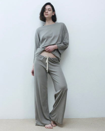 DE Base | Cloud Blend Cotton Blouse Ada - Chelsea-Grey