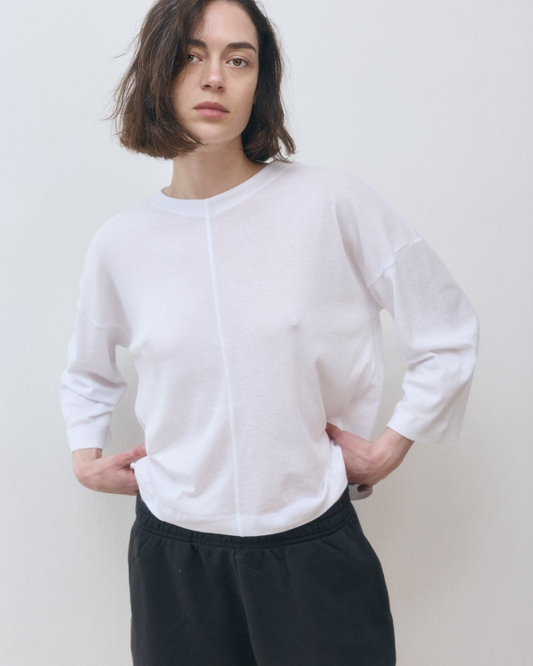 DE Base | Ada Blouse - Cloud Blend Cotton White